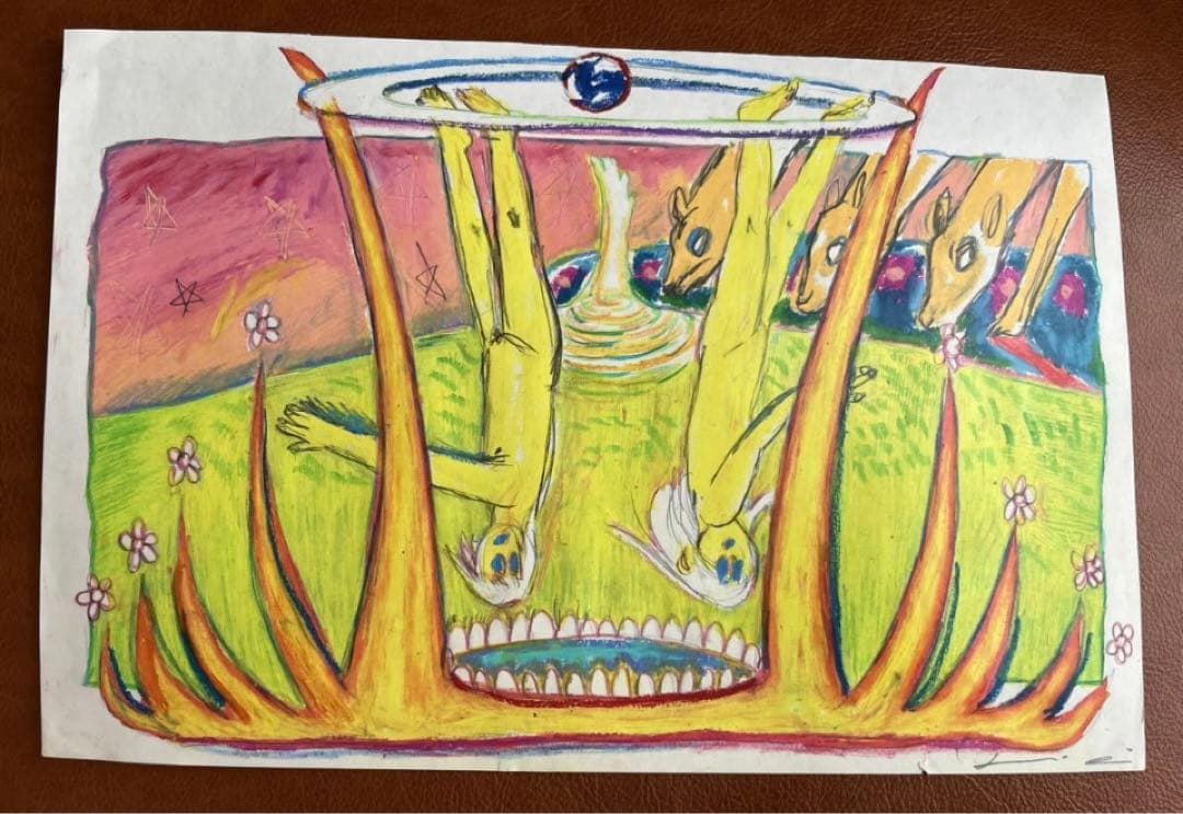 【真作】フカミエリ原画作品 草間彌生 村上隆 奈良美智 kyne