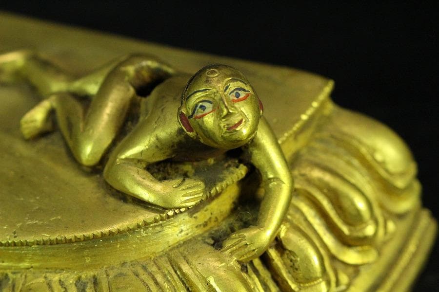 仏教美術 渡金 歓喜仏(K-A986)