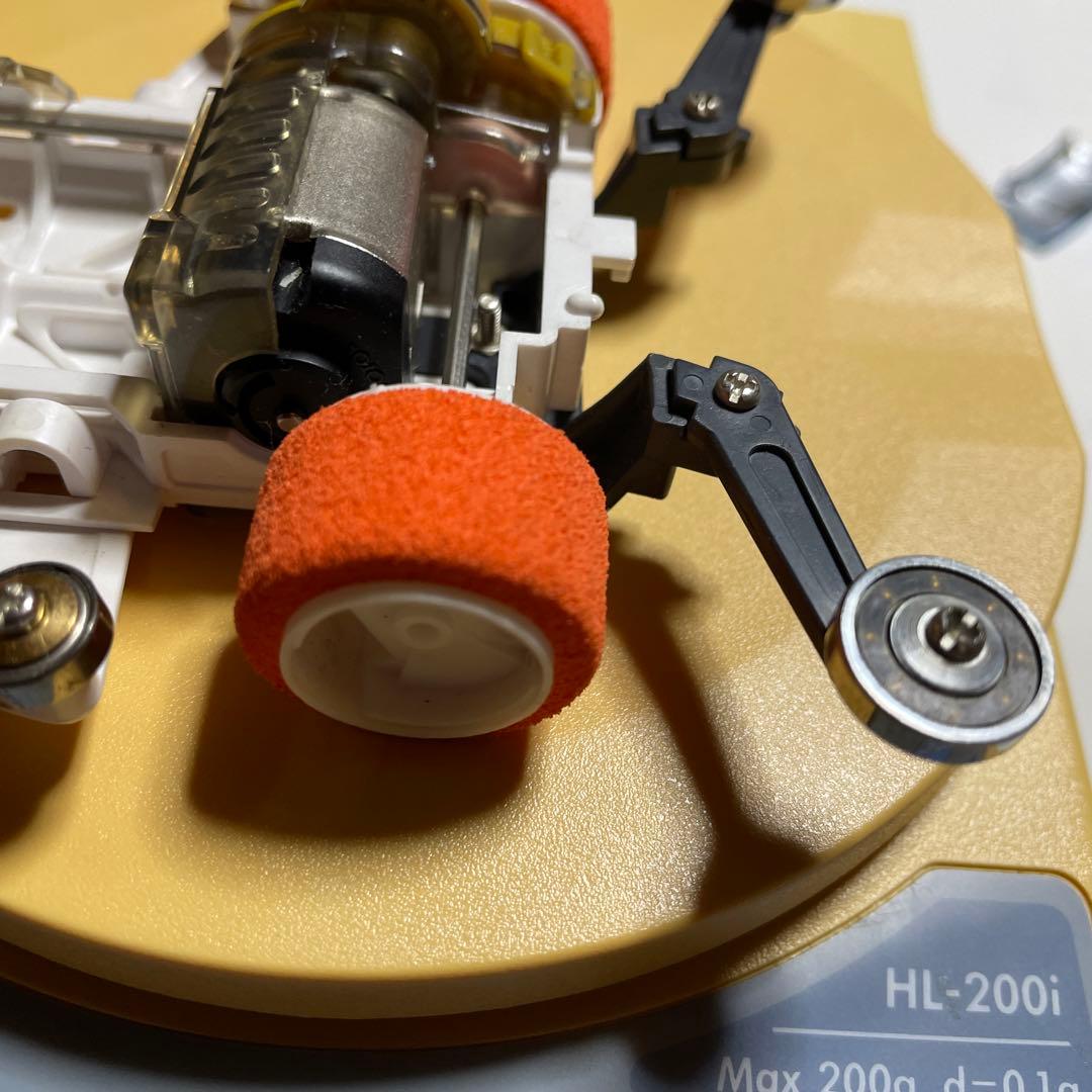 ミニ四駆　スピンアックスブルーメッキボディー