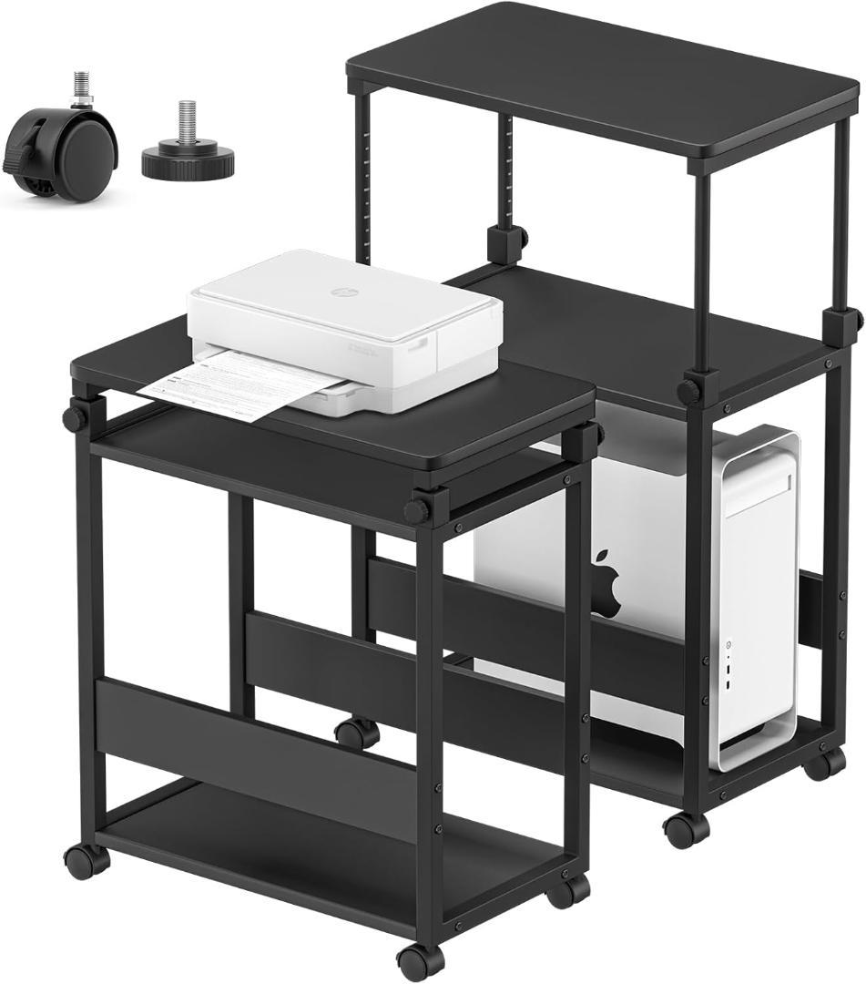 パソコンワゴン pcラック 昇降式 幅35×奥行60×高さ67～95cm