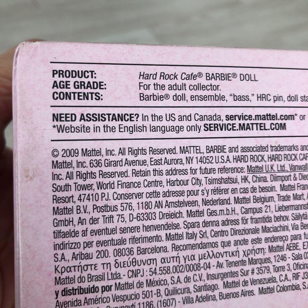 2009年バービーBarbie ハードロックカフェ　コラボ　タトゥー　レア
