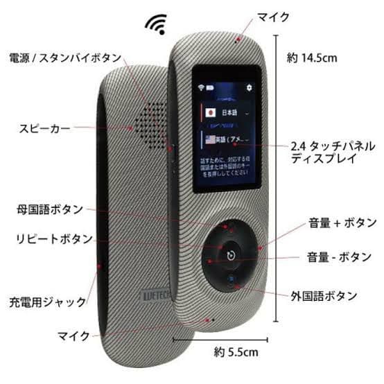 【新品未使用】WeTalk(ウィトーク) 世界70ヵ国語対応高精度AI翻訳機