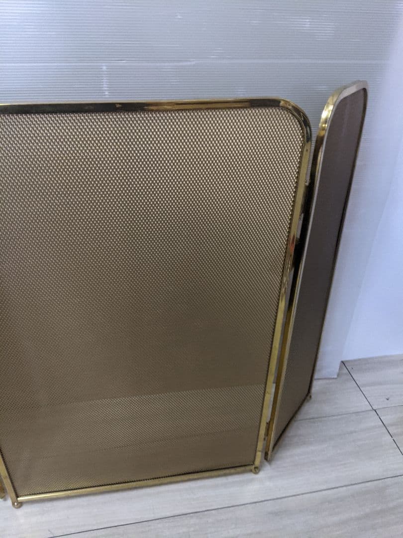 スペイン製ビンテージ ファイヤースクリーン 真鍮 間仕切り パーテーション