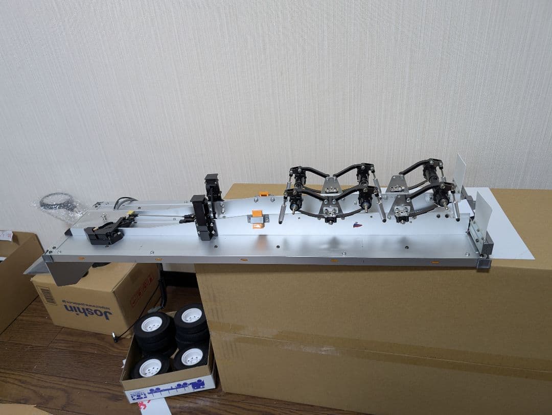 タミヤ1/14スカニア770S6x4のダブルストレーラーです