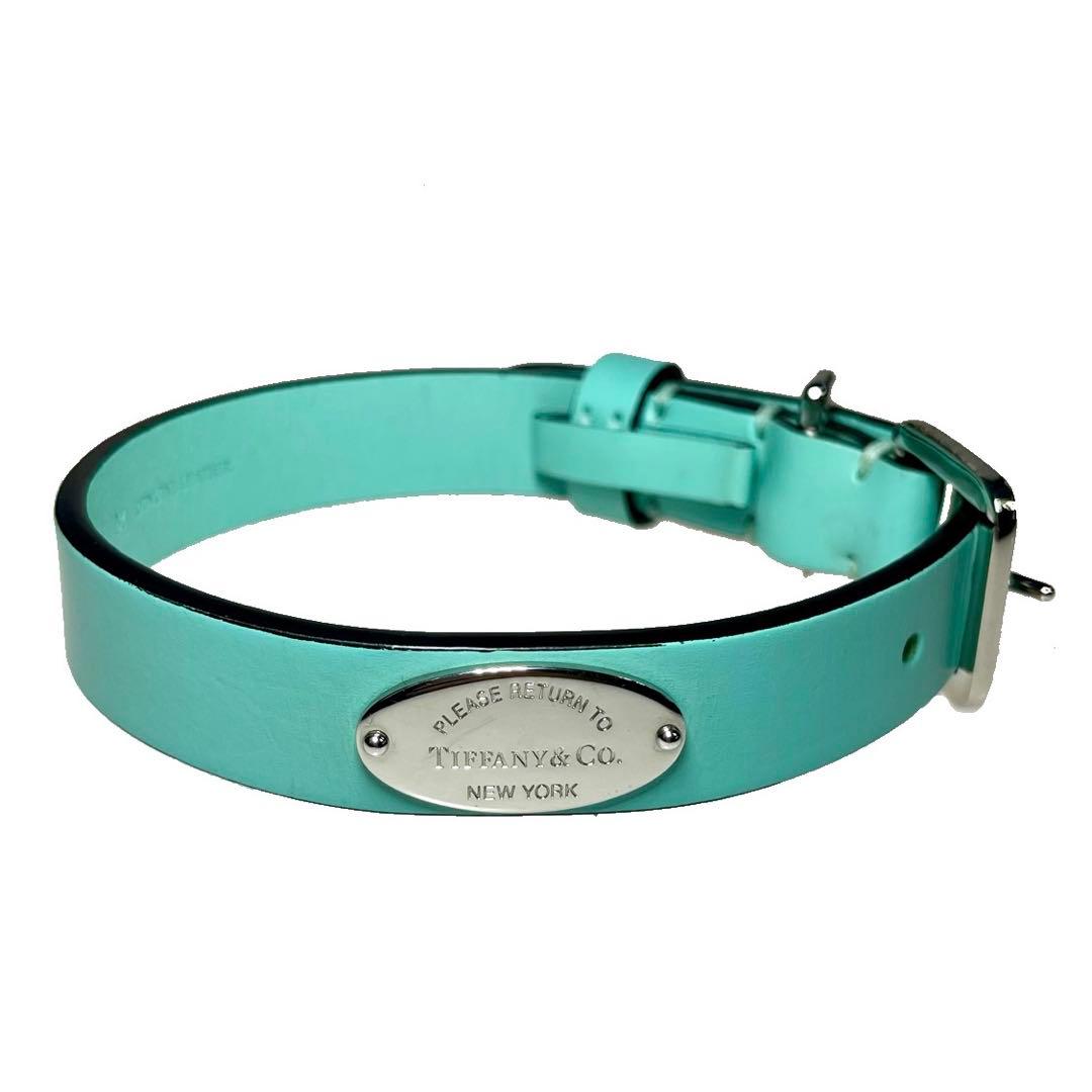 美品 Tiffany&Co. ティファニー 首輪 カラー 犬　M a731