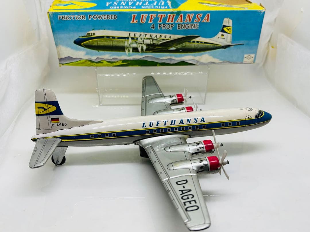 ミ*読様 寺井商店DAIYA日本製当時物ルフトハンザDC-7大型両翼約30㎝19