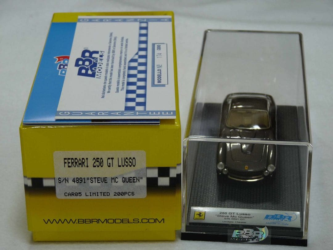 BBR スティーブ・マックイーンの愛車　フェラーリ２５０ＧＴ　ルッソ
