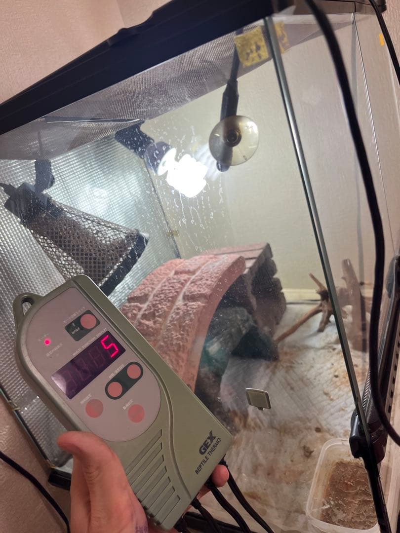 爬虫類ケージ・サーモスタットセット