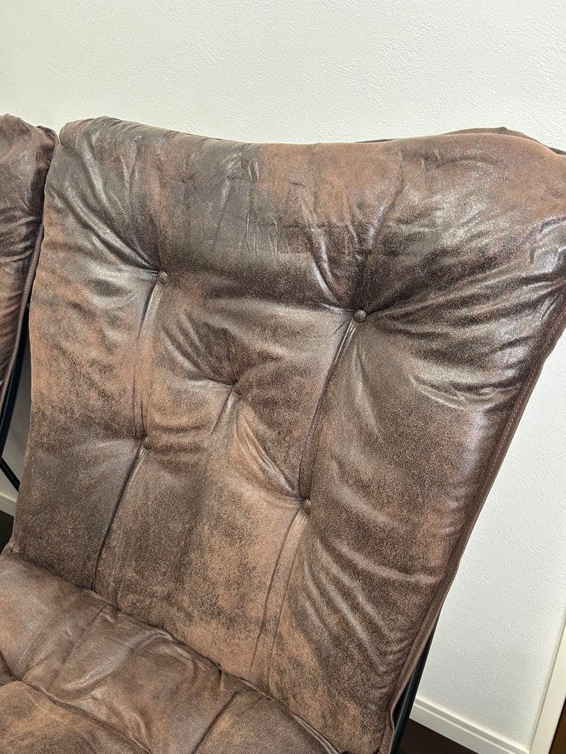 【極美品】ニトリ　バタフライチェア　 ヴィンテージ加工 折りたたみ椅子　2セット