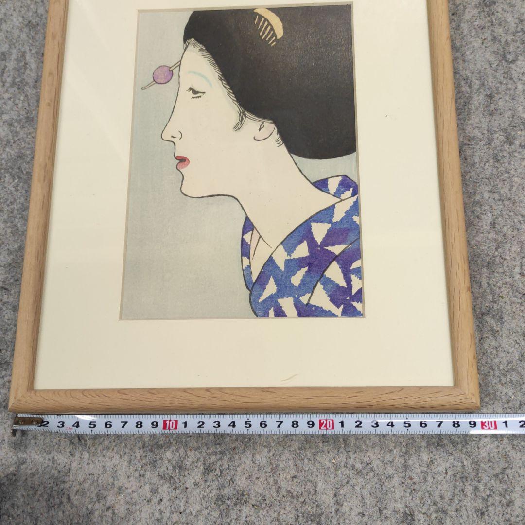 (最終値下)竹久夢二『浴衣の女』　額入版画
