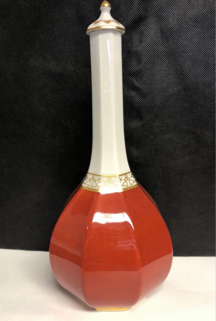 マイセン　柿右衛門様式　蓋付八角瓶