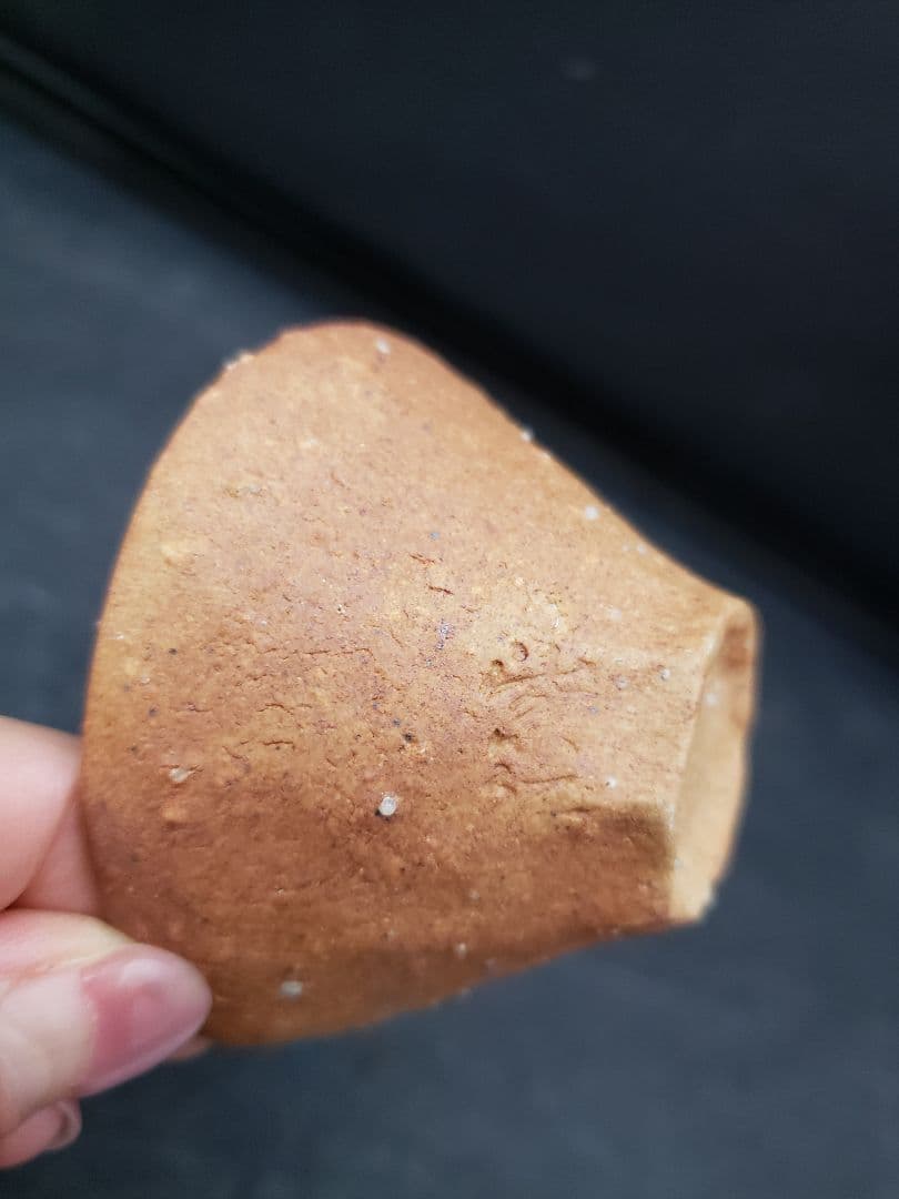 信楽焼　煎茶器　神崎紫峰　手捻り　急須　湯呑み5客　湯冷まし　煎茶道具　作家物