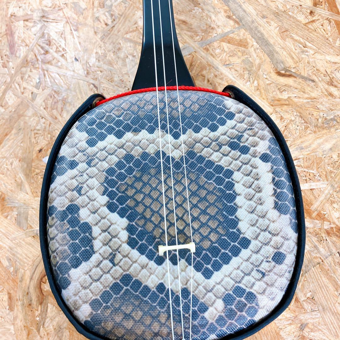 沖縄 三線 人工皮革 蛇柄 ソフトケース 和楽器 民謡楽器 沖縄民謡 沖縄三線