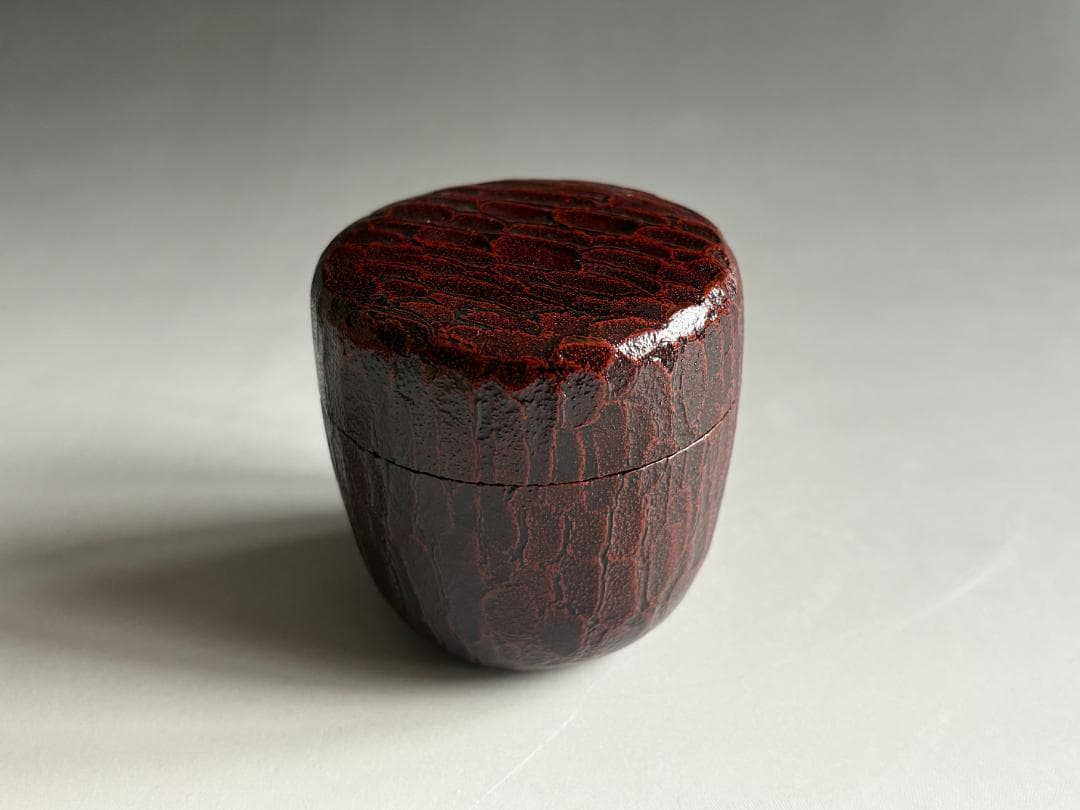 中村宗悦　松皮塗　宝尽くし蒔絵　大棗　薄茶器　茶道具