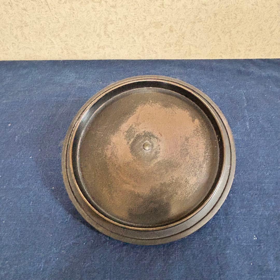 人間国宝 風炉 茶釜 電熱器 唐銅面取風炉 阿弥陀 野々田電熱器 敷板 茶道具