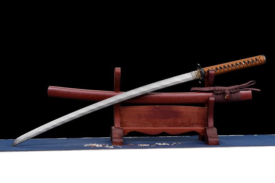 日本刀 模造刀 居合刀 斬馬刀 龍泉剣 清剣 大波ねじれ紋様侍刀【浮屠】