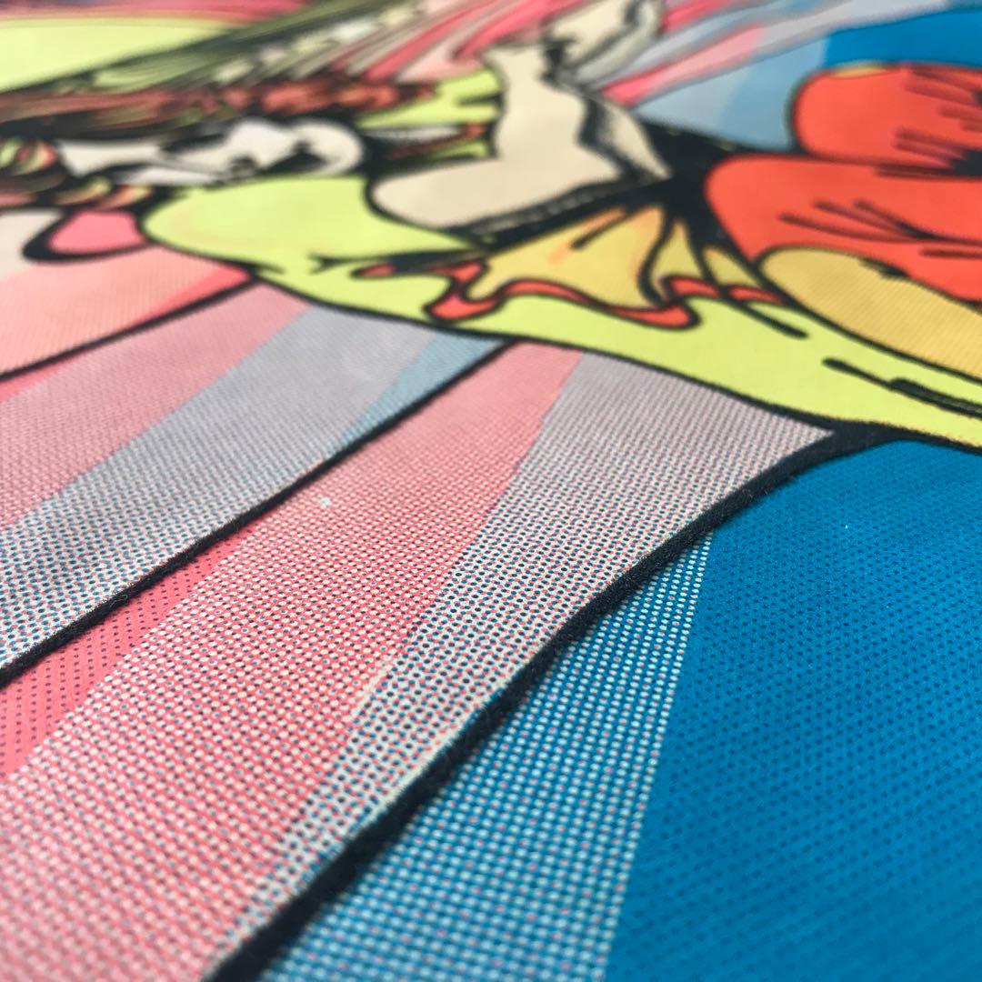 レア スケボー ビンテージ ポスターサイケ 70s  ブラックライト フロッキー