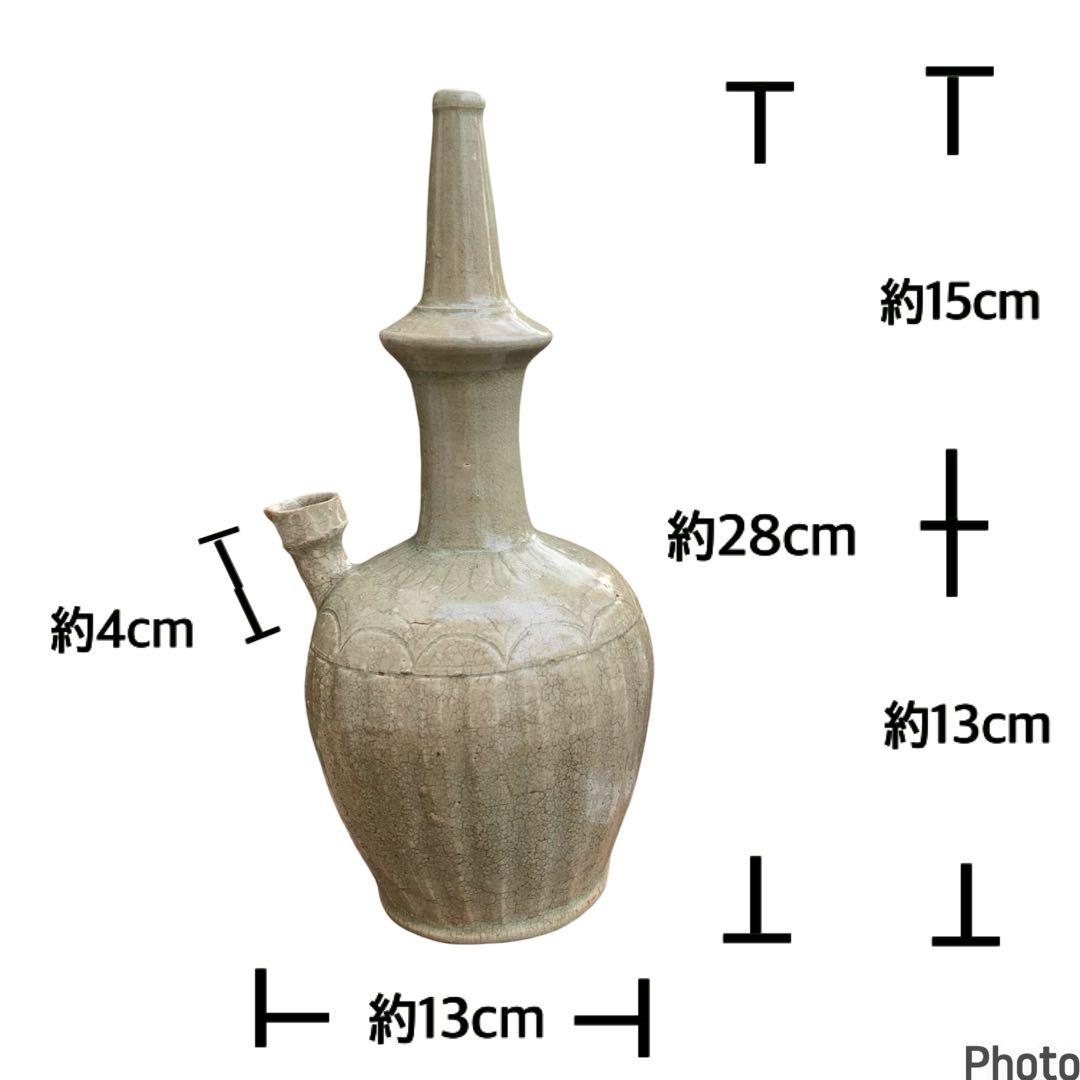 李朝　浄瓶　韓国　朝鮮　骨董品　青磁　高麗　花瓶　水指　水滴　古美術