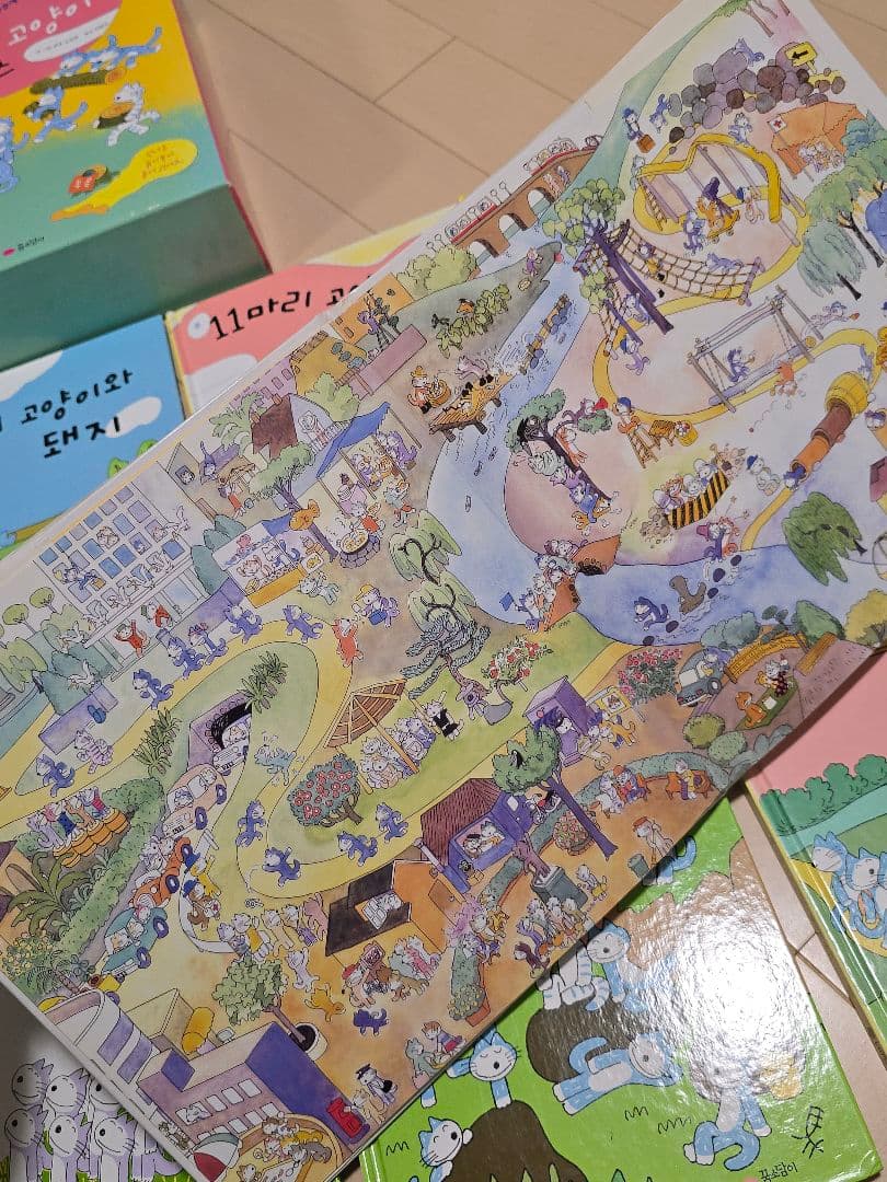 11ぴきのねこ(11마리 고양이) 한국책 동화책 子供絵本セット