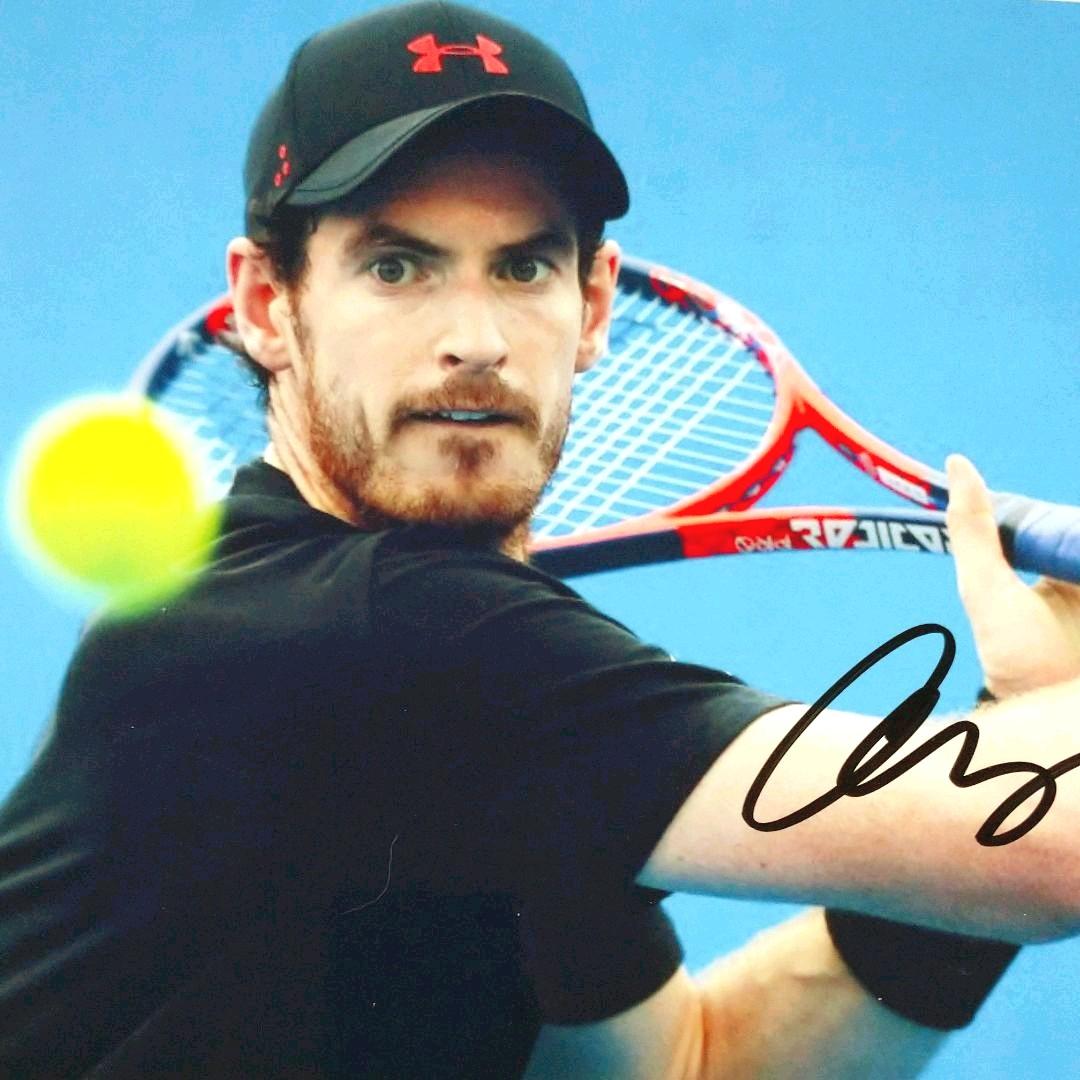 セール中…アンディ・マレー直筆サイン入り超大型写真…イギリス・プロテニス