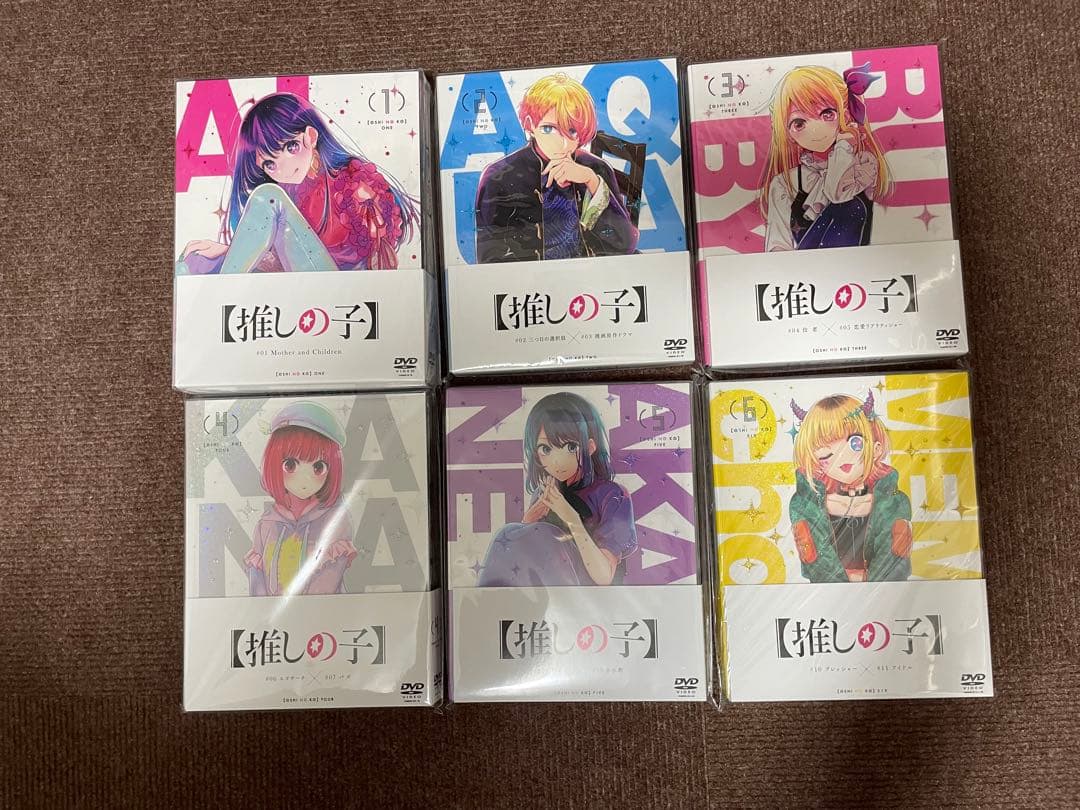 推しの子　dvd 1〜6 全巻セット　クリアポスター　アクリルクロック