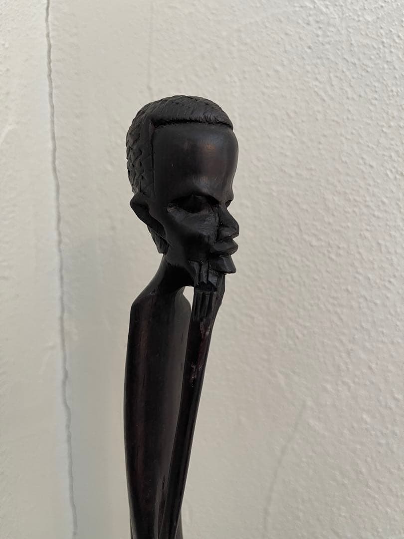 アフリカ美術【マコンデ族】彫刻 木彫り 置物 オブジェ　黒檀　彫像