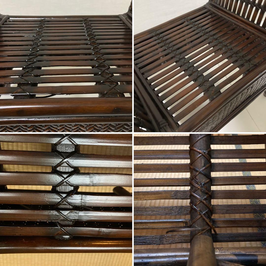 竹製 スツール チェア 椅子 ベンチ 置物台 飾り棚 和風 家具 モダン レトロ