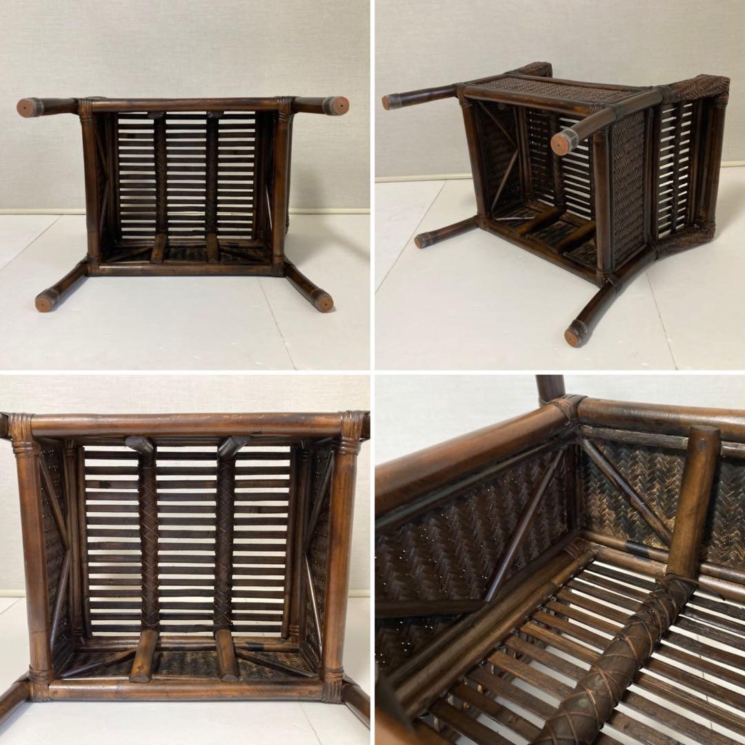 竹製 スツール チェア 椅子 ベンチ 置物台 飾り棚 和風 家具 モダン レトロ