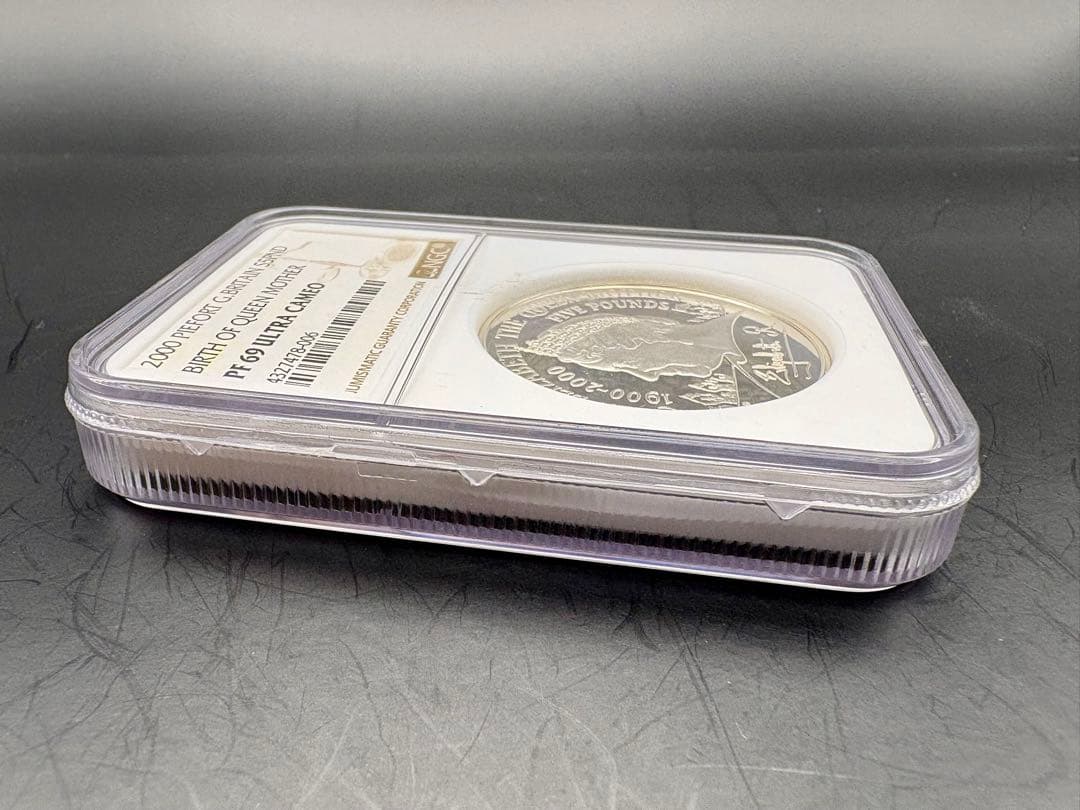 2000 クイーンマザー 生誕100年 5ポンド 銀貨 NGC PF69 UC