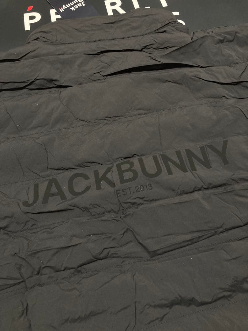 新品 パーリーゲイツ ジャックバニー 薄中綿ブルゾン(6)LL/黒 最新モデル