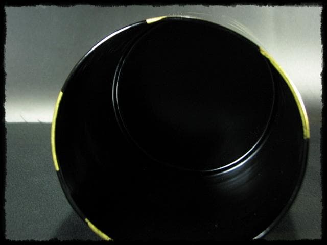 玄々斎好 葉蓋 水指 鈴木 光入木 製 曲物 金切箔 夏向 茶道具 1 g3