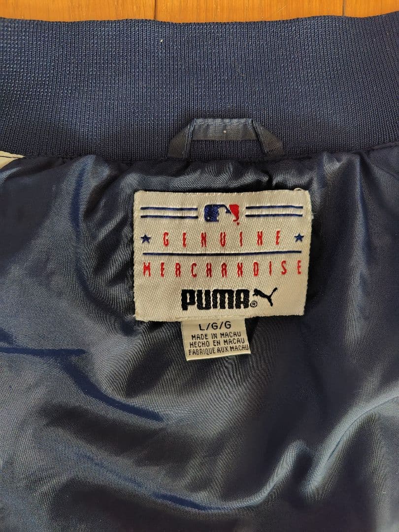90s PUMA Indians ジャケット Lサイズ ネイビー/レッド