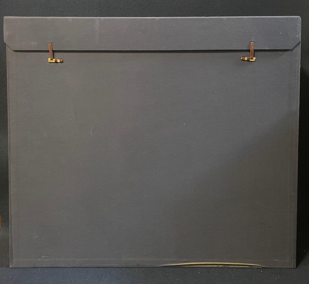 九谷焼　谷敷正人作　陶額雪月花『花』飾絵皿　飾皿　陶板画　額装