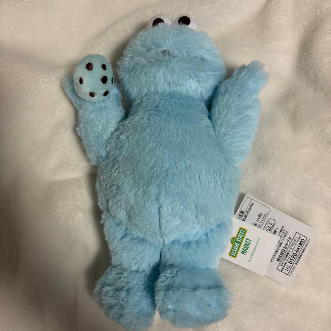 セサミストリートマーケット　エルモ　クッキーモンスター　ぬいぐるみ　ミントブルー