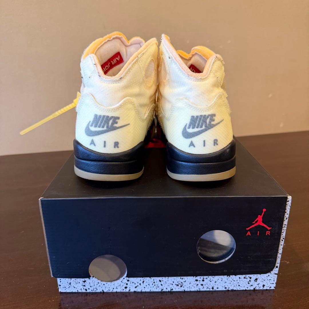 シューズ(男性用) NIKE OFF WHITE AIR JORDAN 5 RETRO SAIL 1