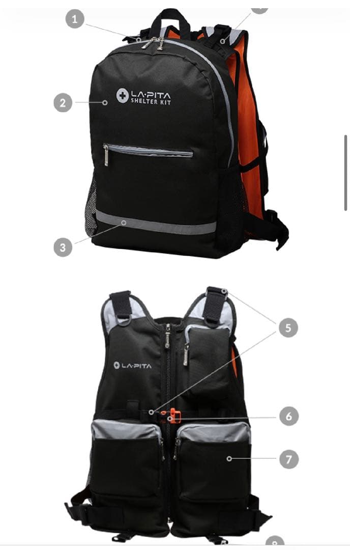 津波避難 水に浮く ライフジャケット リュック型　防災リュック　地震対策　貴重！