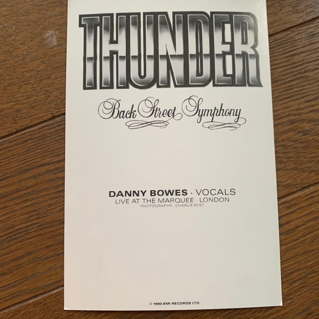 THUNDER Back Street Symphony 直筆サイン入レコード