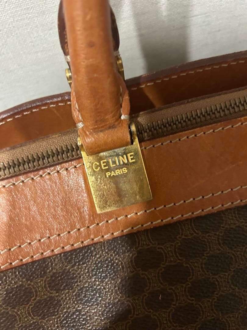 【極希少】セリーヌ マカダム柄 ボストンバッグ ヴィンテージ 大容量