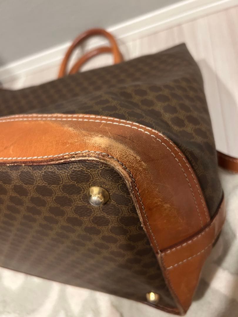 【極希少】セリーヌ マカダム柄 ボストンバッグ ヴィンテージ 大容量