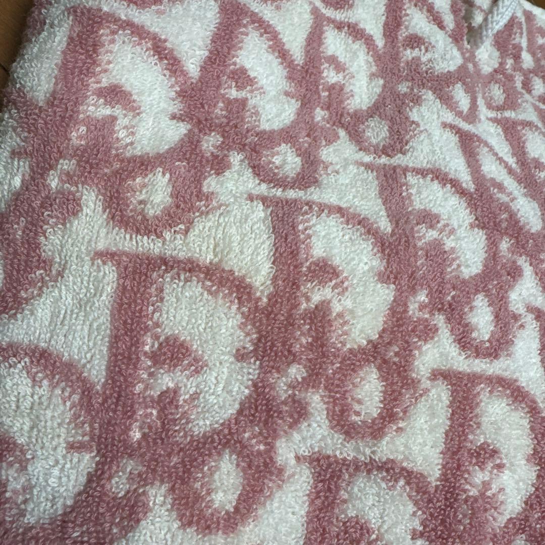 クリスチャン ディオール トロッター 巾着 ポーチ パイル地 タオル ピンク