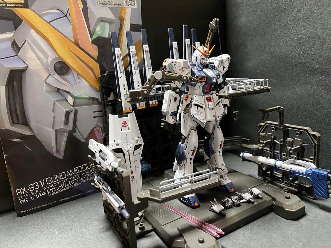 RG 1/144 νガンダム　ダブルフィンファンネル装備型サイドF限定完成品
