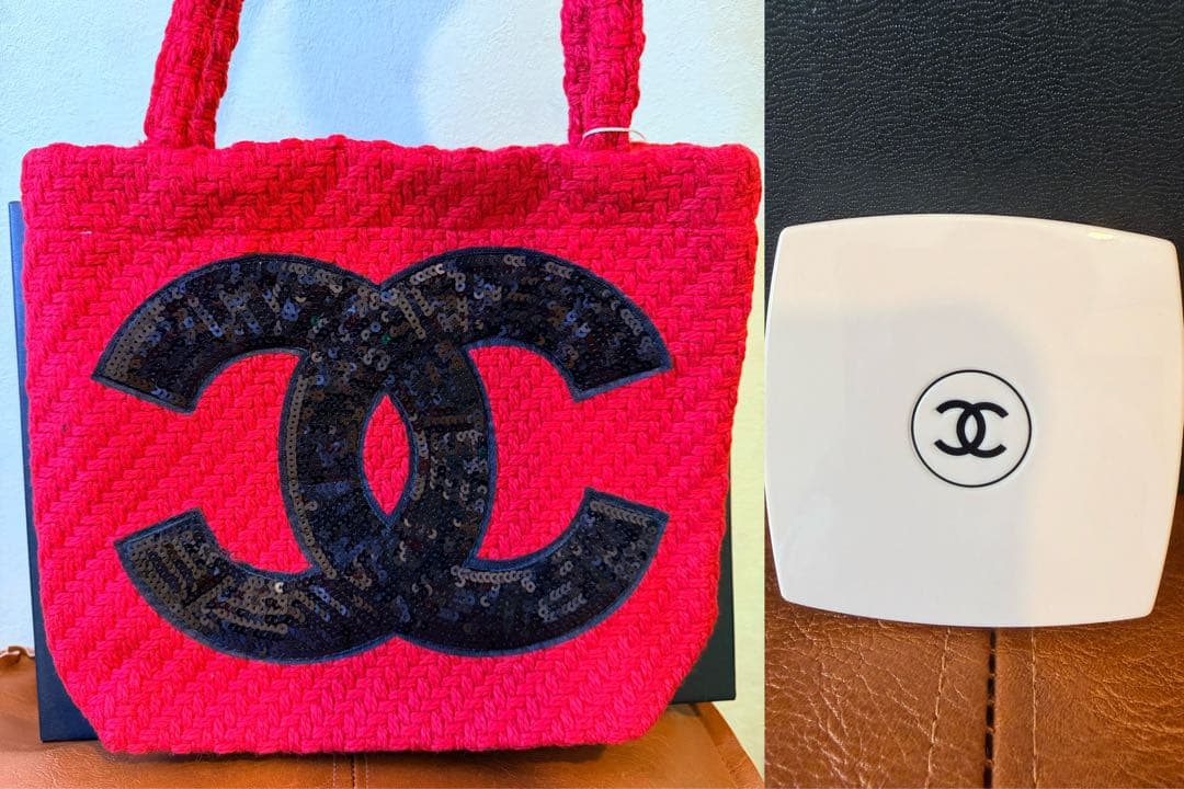 CHANEL シャネル　ビッグ　レッド CCロゴ トートバッグ ノベルティ