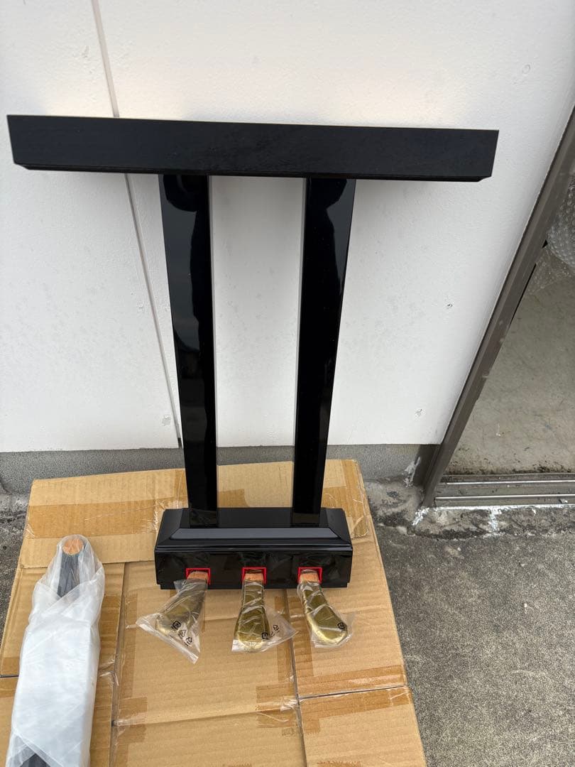 グランドピアノ　ソステヌートペダル部品　2本ペダルから3本ペダルへ　調律