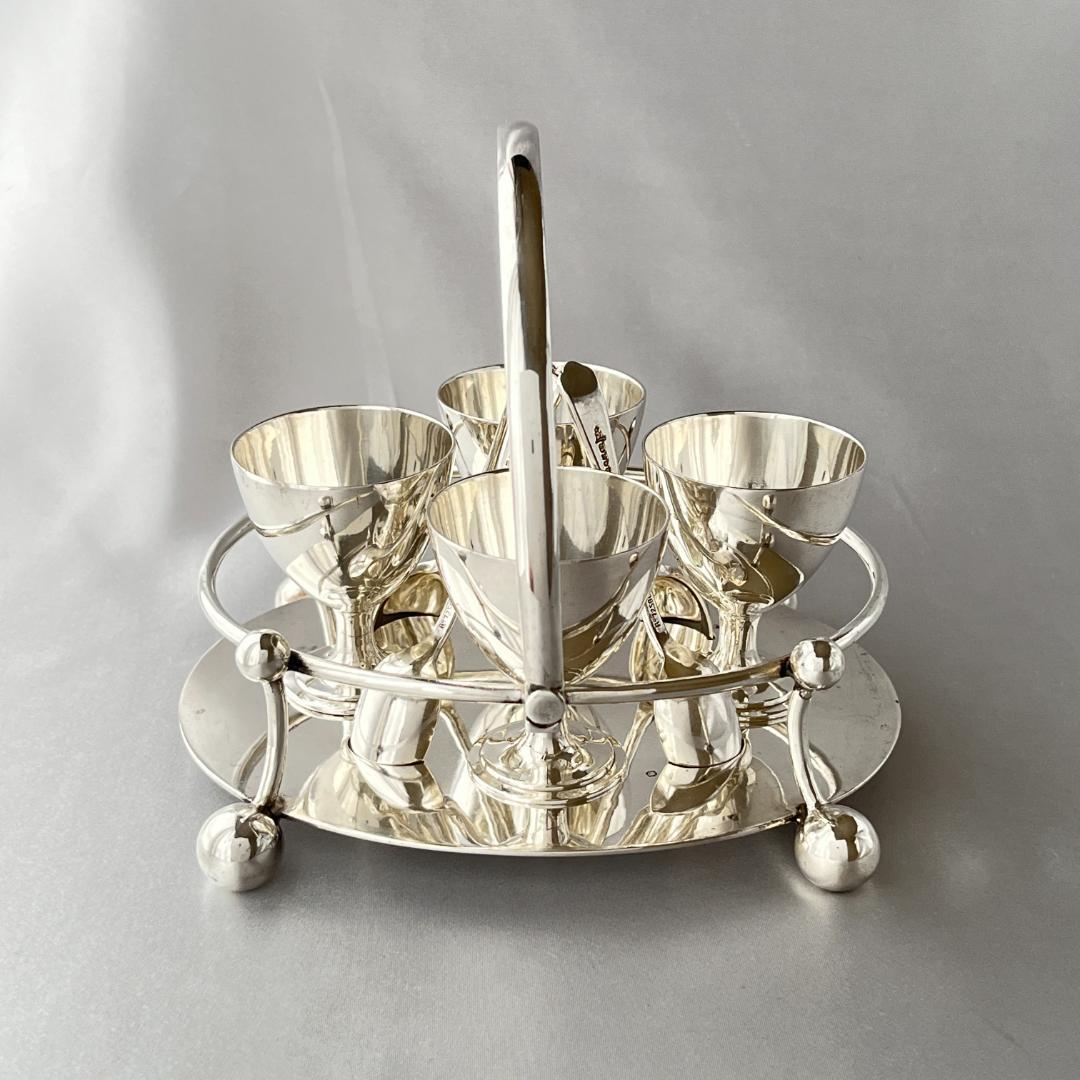 【Walker & Hall】 アールデコ エッグセット エッグカップ