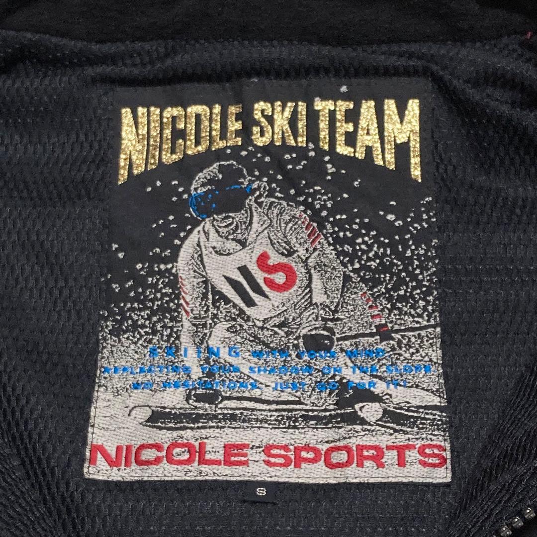 【希少】ニコルスポーツ スキーウェア コラボ 総柄 デザイン 中綿 ジャケット