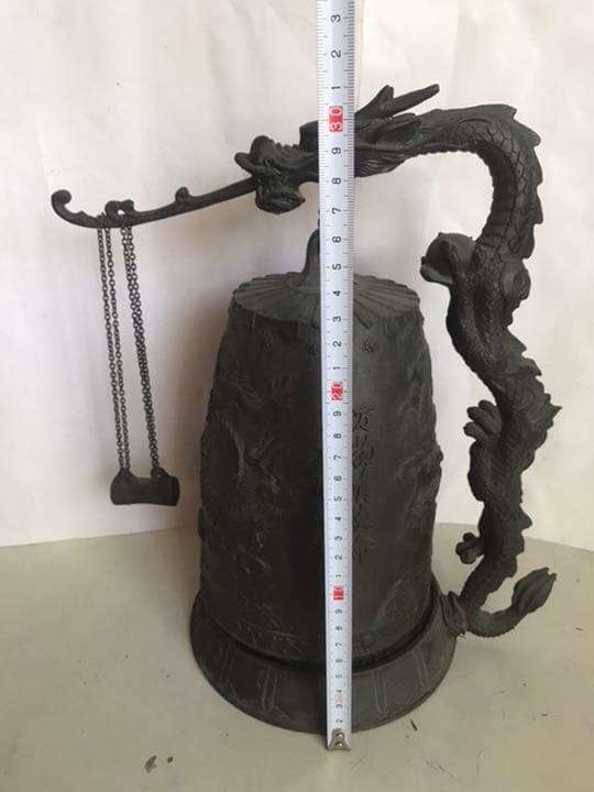 鐘，古銅製，時代物，古美術品，高31cm，重4100克