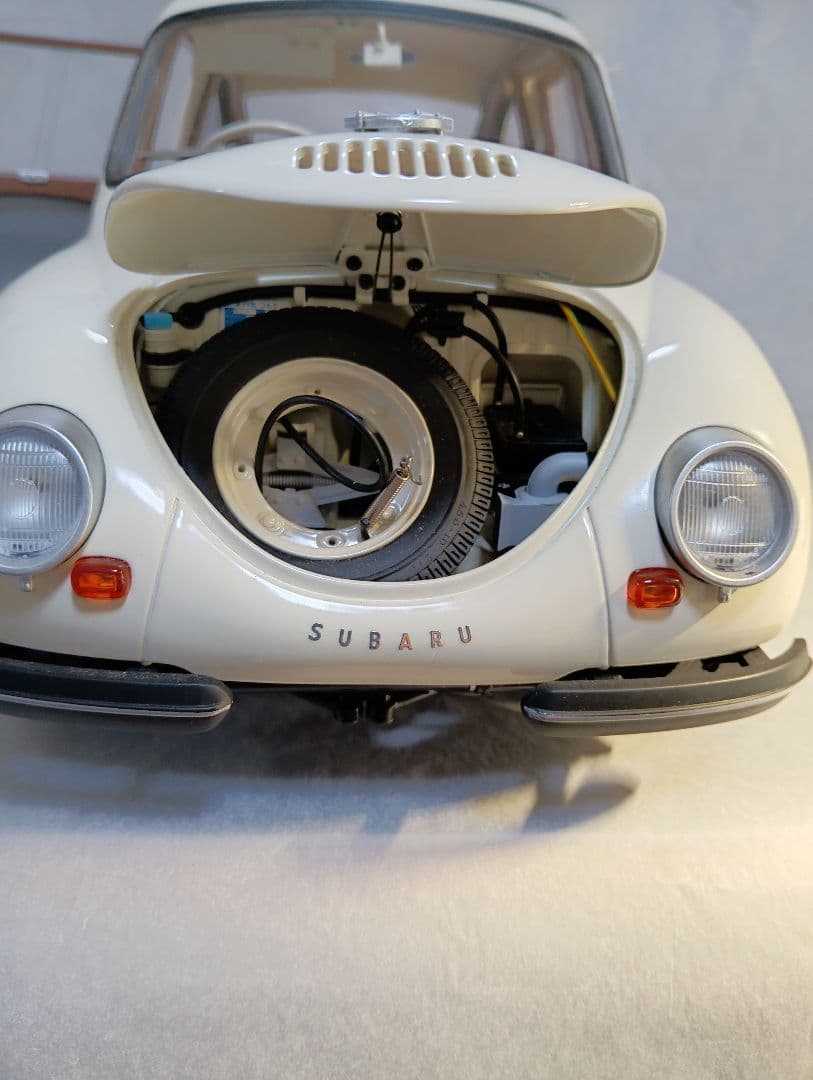 Hachette「スバル360をつくる」完成品1/8＋記念キーホルダー等