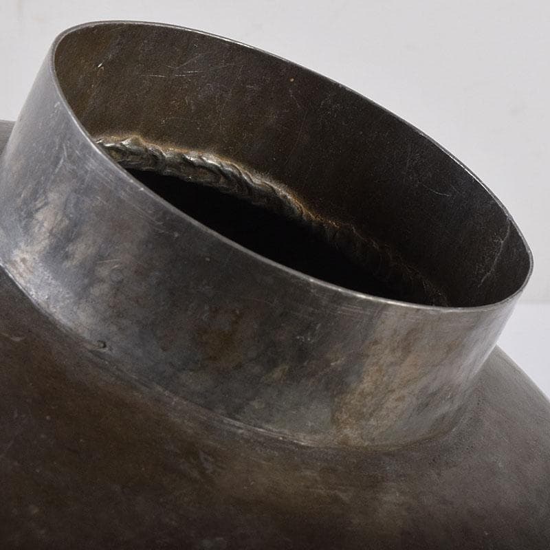 くろむ　古錫　鮎銅銘　大茶壷　茶心壷　重さ約1711ｇ　M　R8997H