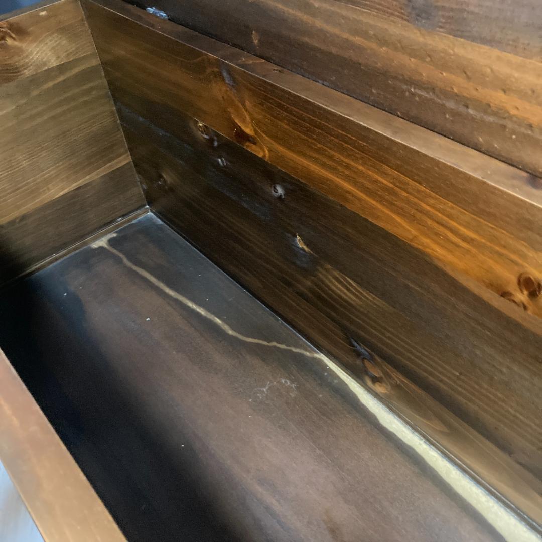 木製トランク　アンティーク調 ヴィンテージ トランクチェスト 宝箱　昭和レトロ