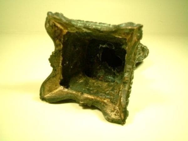 フランス アンティーク ルルドの聖母像 台座教会彫刻 18cm 19世紀頃